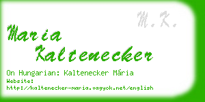 maria kaltenecker business card